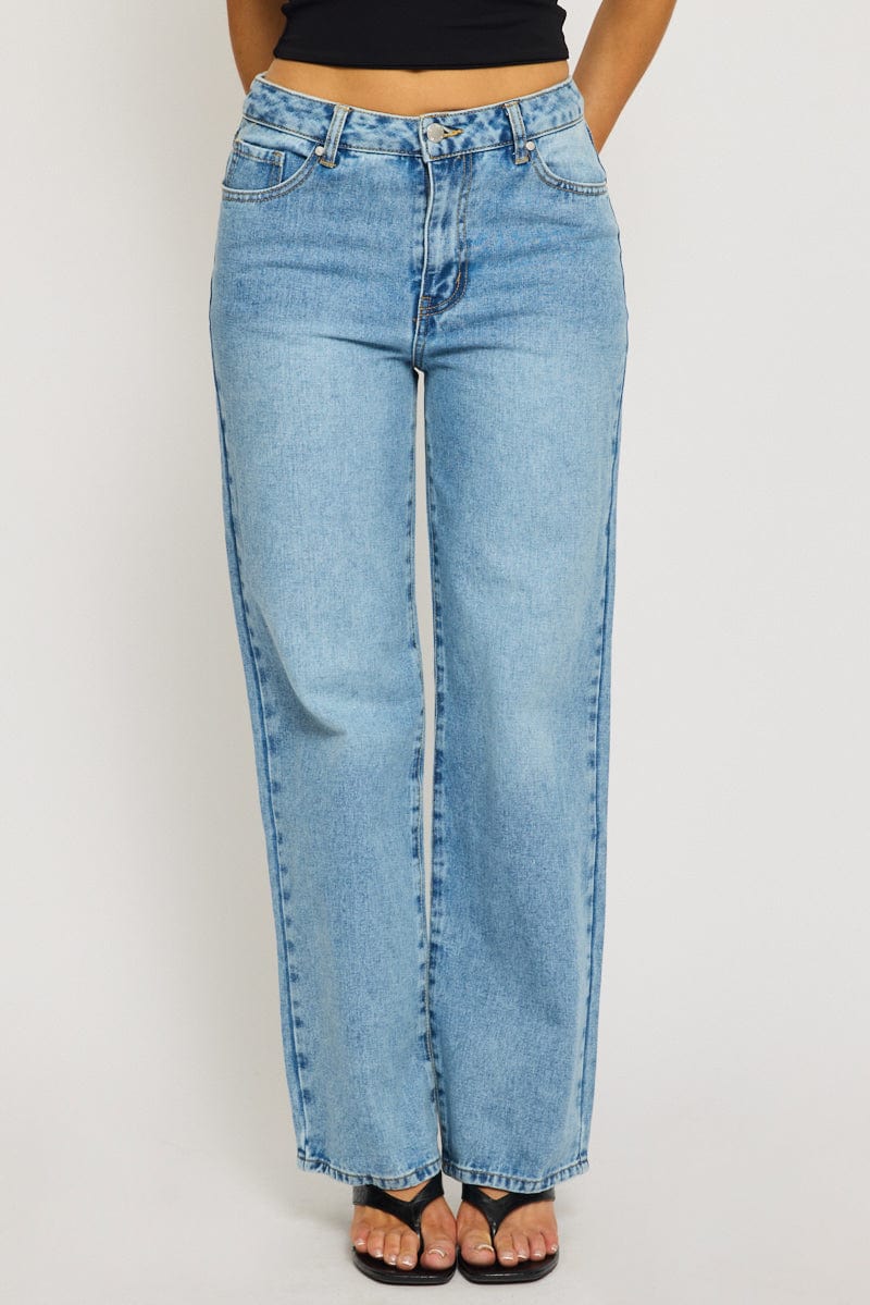Denim Baggy Jeans Mid Rise for Ally Fashion