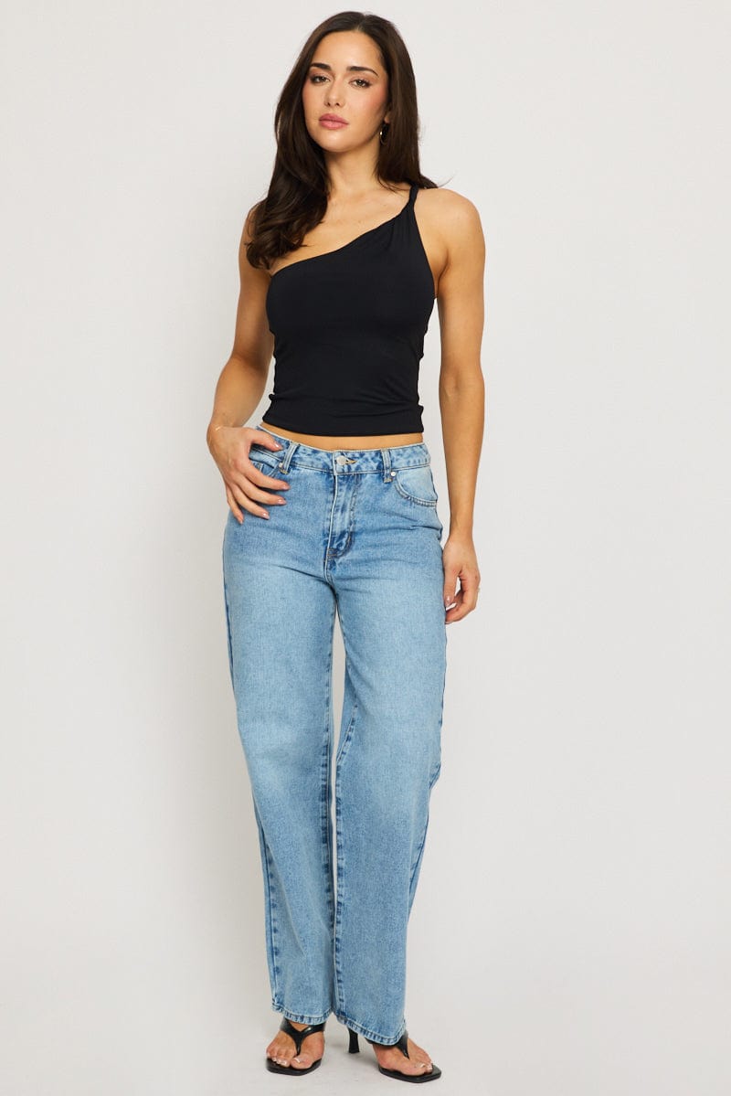Denim Baggy Jeans Mid Rise for Ally Fashion