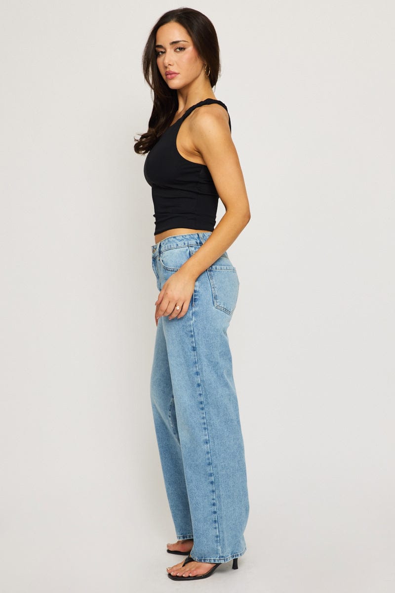 Denim Baggy Jeans Mid Rise for Ally Fashion