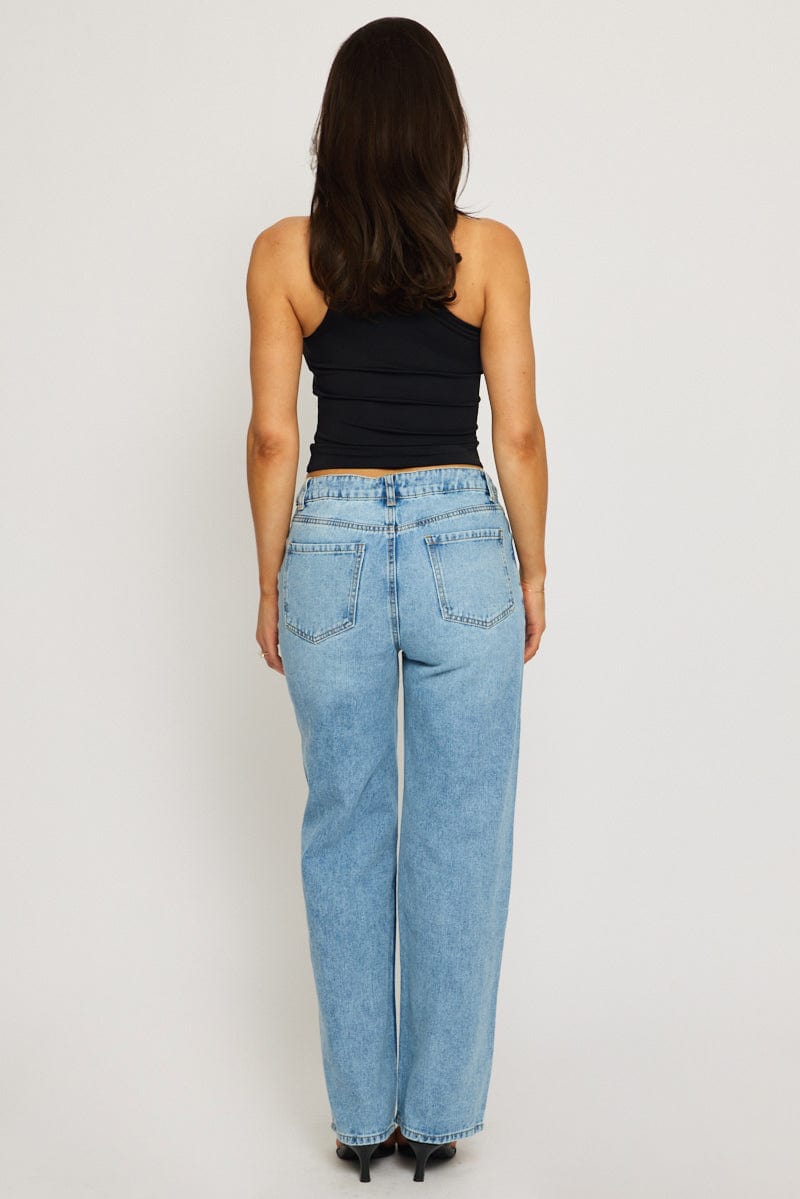 Denim Baggy Jeans Mid Rise for Ally Fashion