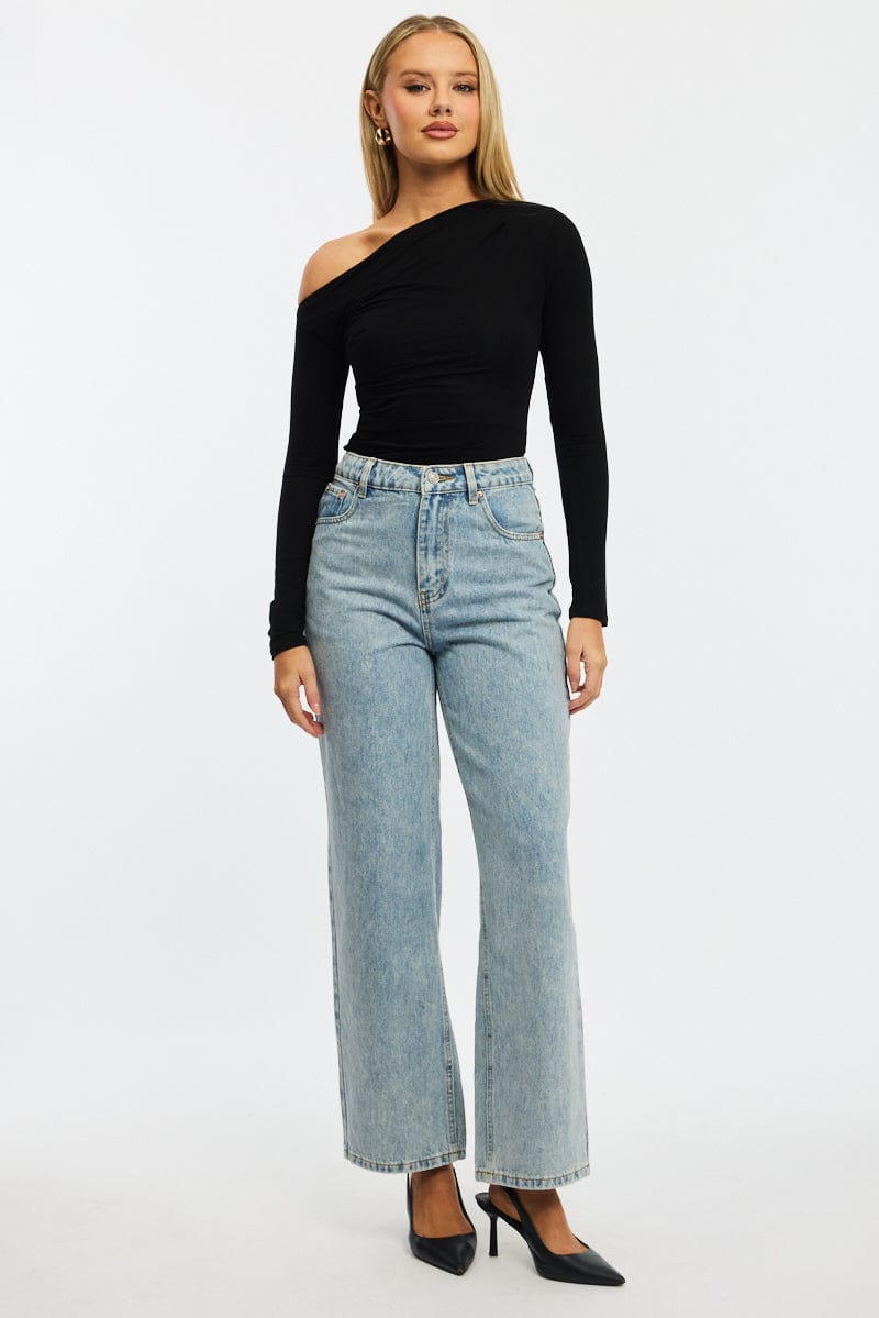 Denim Baggy Jeans Low Rise for Ally Fashion