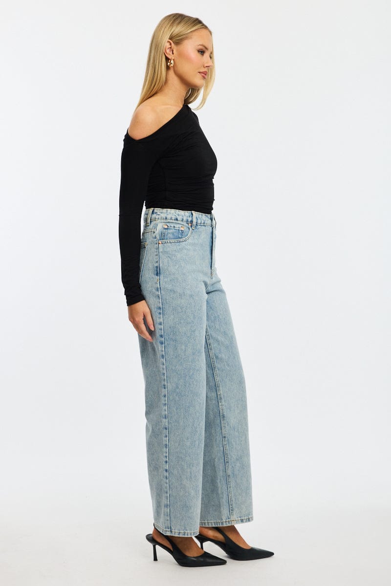 Denim Baggy Jeans Low Rise for Ally Fashion