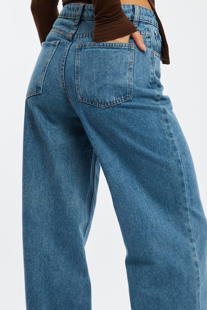 Denim Baggy Jeans Low Rise for Ally Fashion