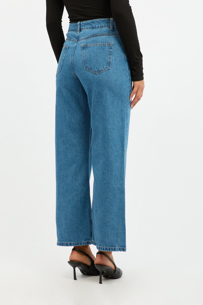 Denim Straight Jeans Cropped for Ally Fashion