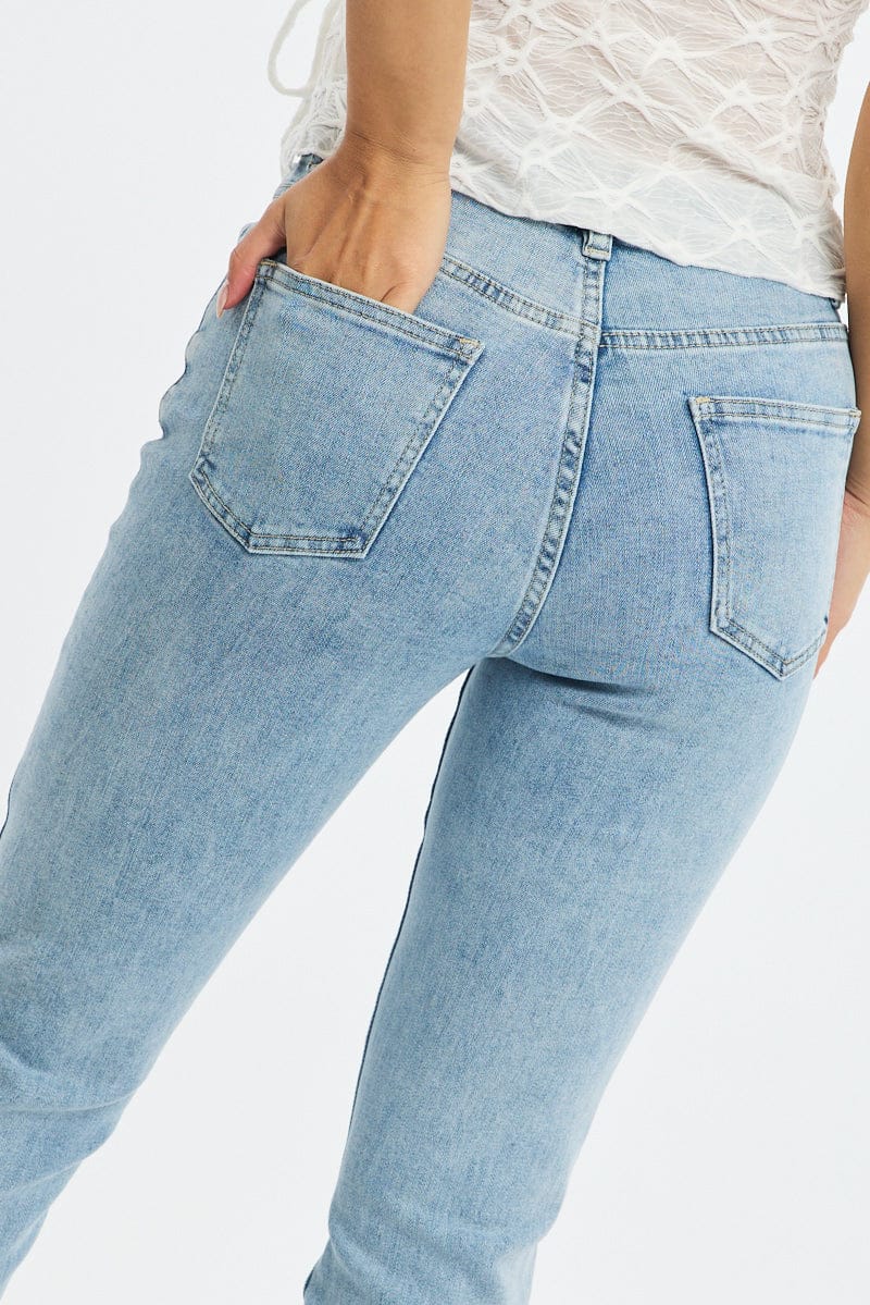 Denim Straight Jeans High Rise for Ally Fashion