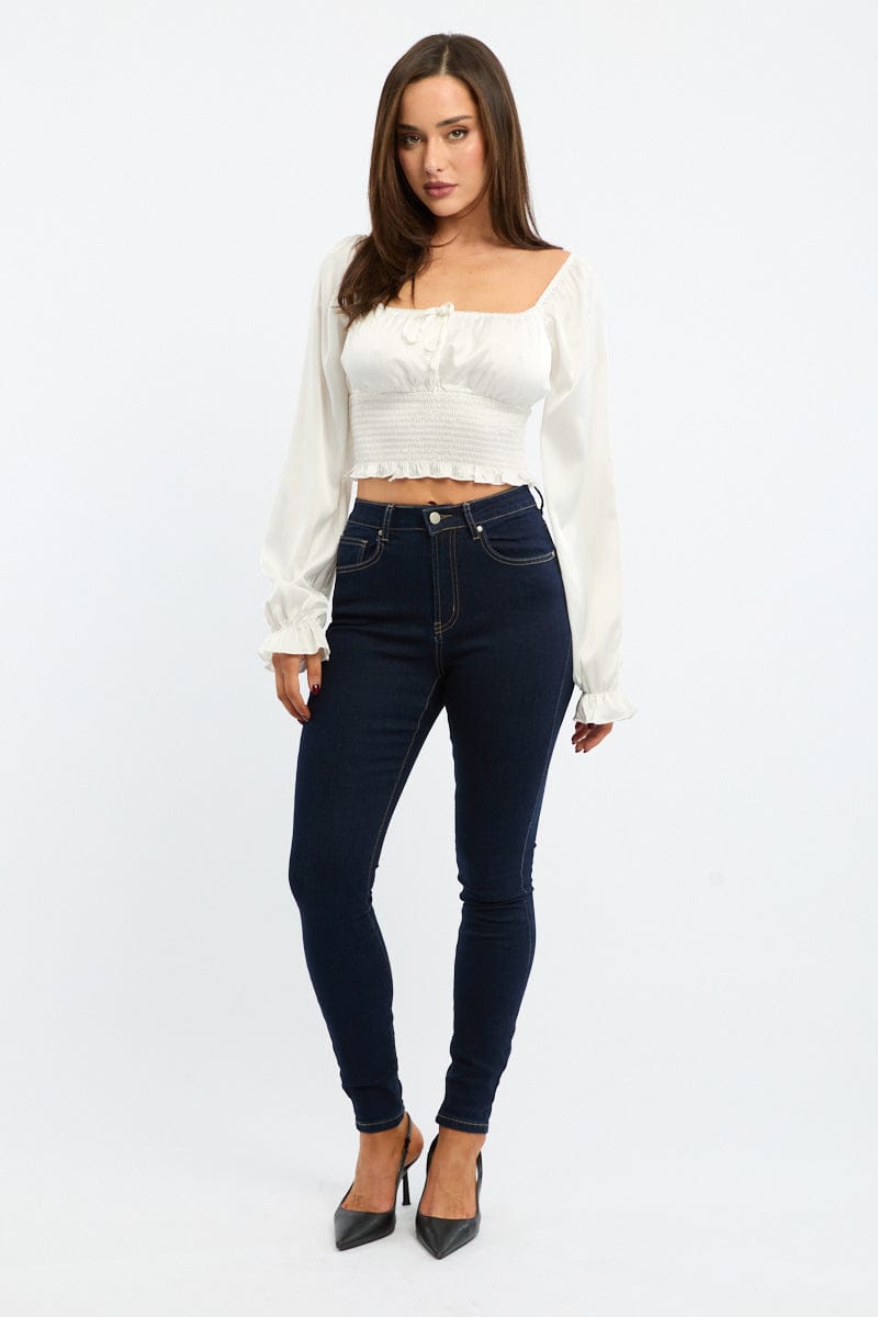 Denim Skinny Jeans High Rise for Ally Fashion