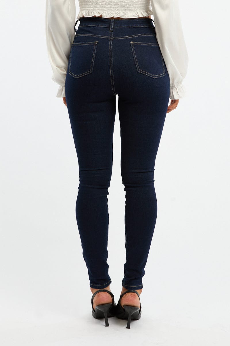 Denim Skinny Jeans High Rise for Ally Fashion