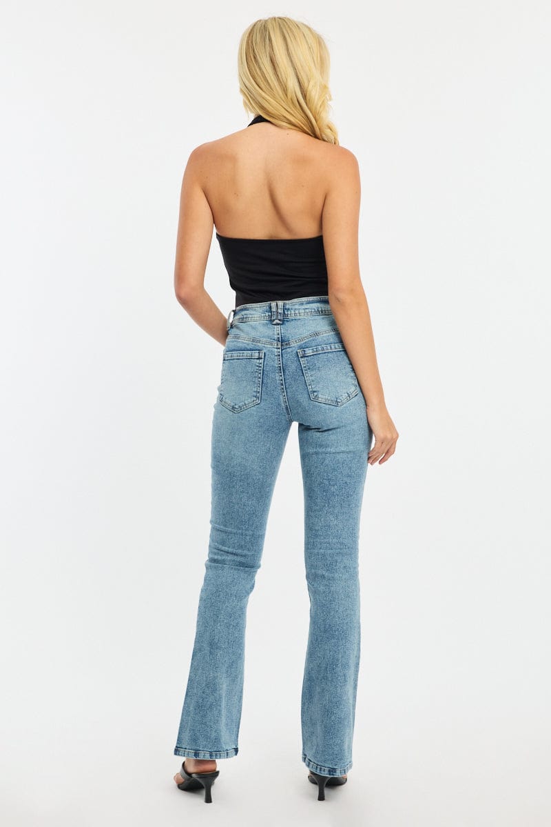 Denim Flare Jeans Mid Rise for Ally Fashion