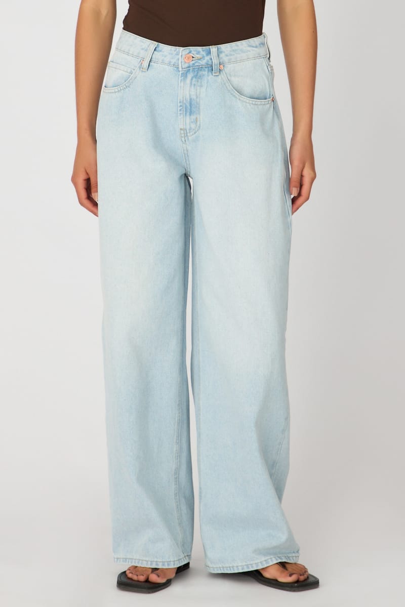 Denim Slim Wide Jeans Mid Rise for Ally Fashion