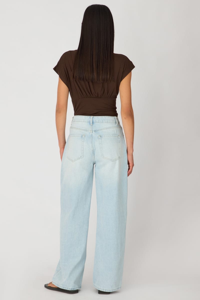 Denim Slim Wide Jeans Mid Rise for Ally Fashion