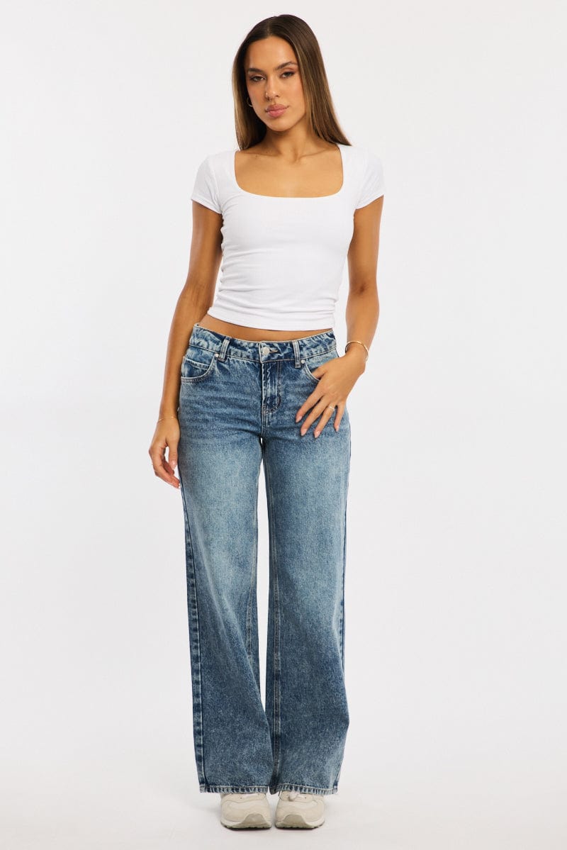Denim Baggy Jeans Low Rise for Ally Fashion