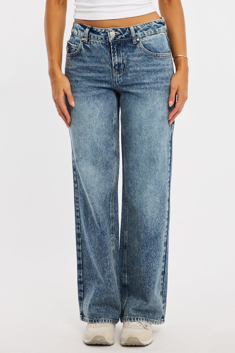 Denim Baggy Jeans Low Rise for Ally Fashion
