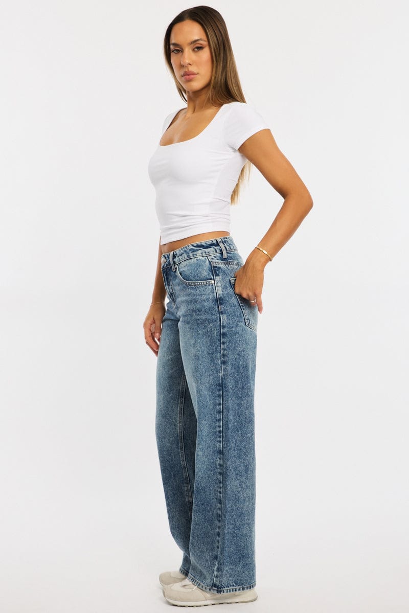 Denim Baggy Jeans Low Rise for Ally Fashion