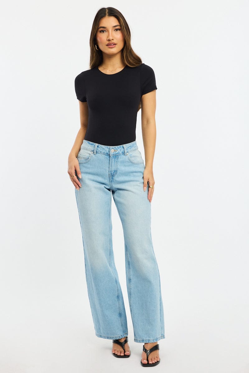 Denim Baggy Jeans Low Rise for Ally Fashion