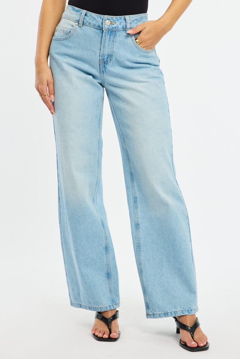 Denim Baggy Jeans Low Rise for Ally Fashion