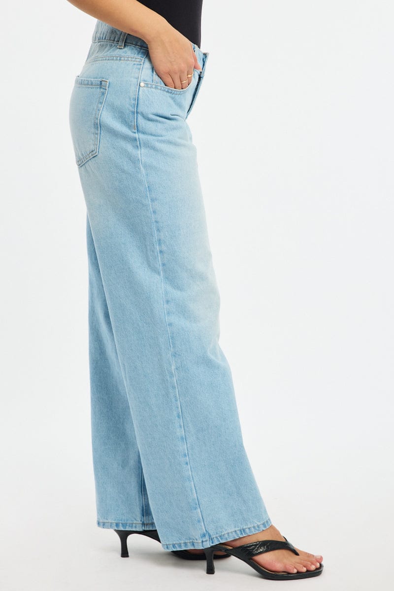 Denim Baggy Jeans Low Rise for Ally Fashion