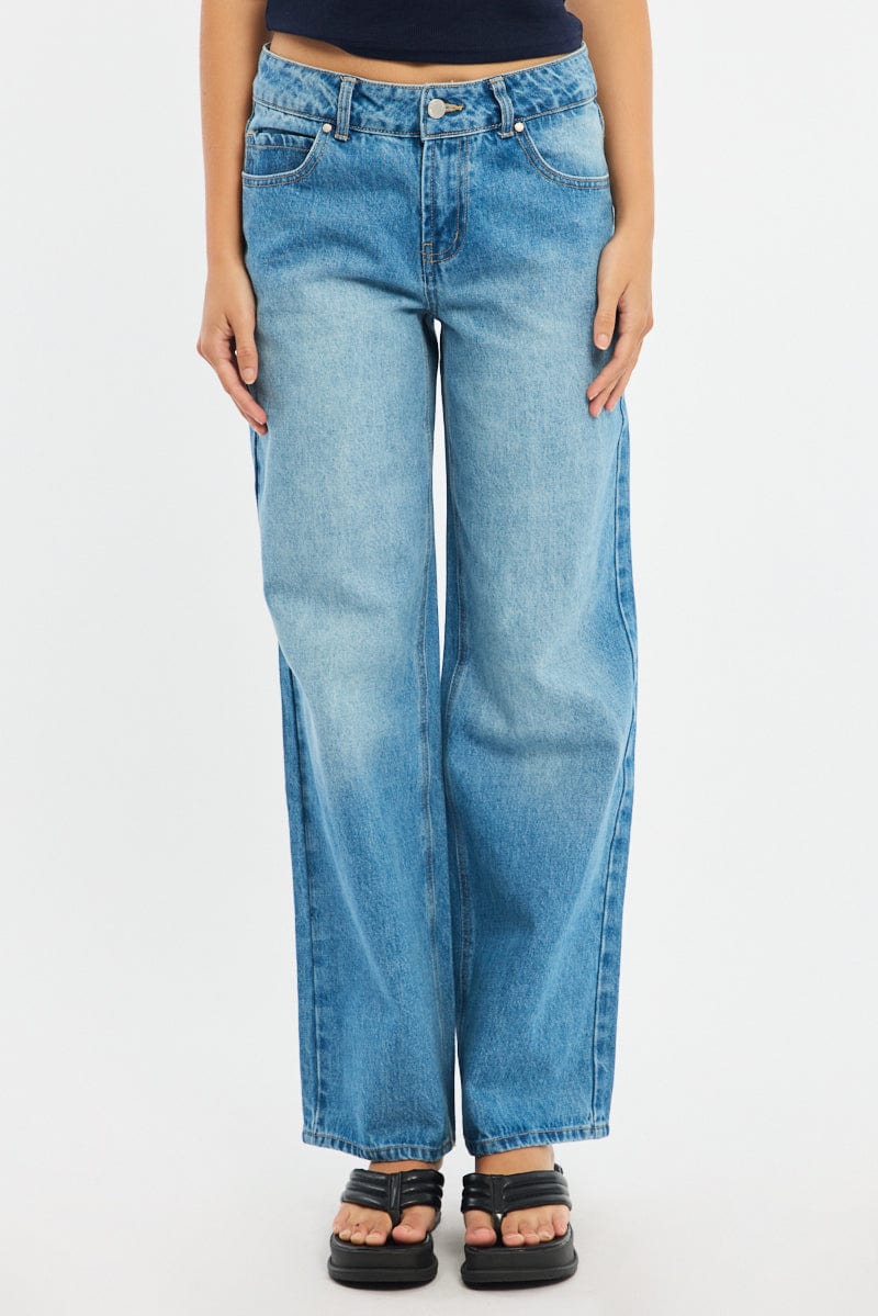 Denim Baggy Jeans Low Rise for Ally Fashion