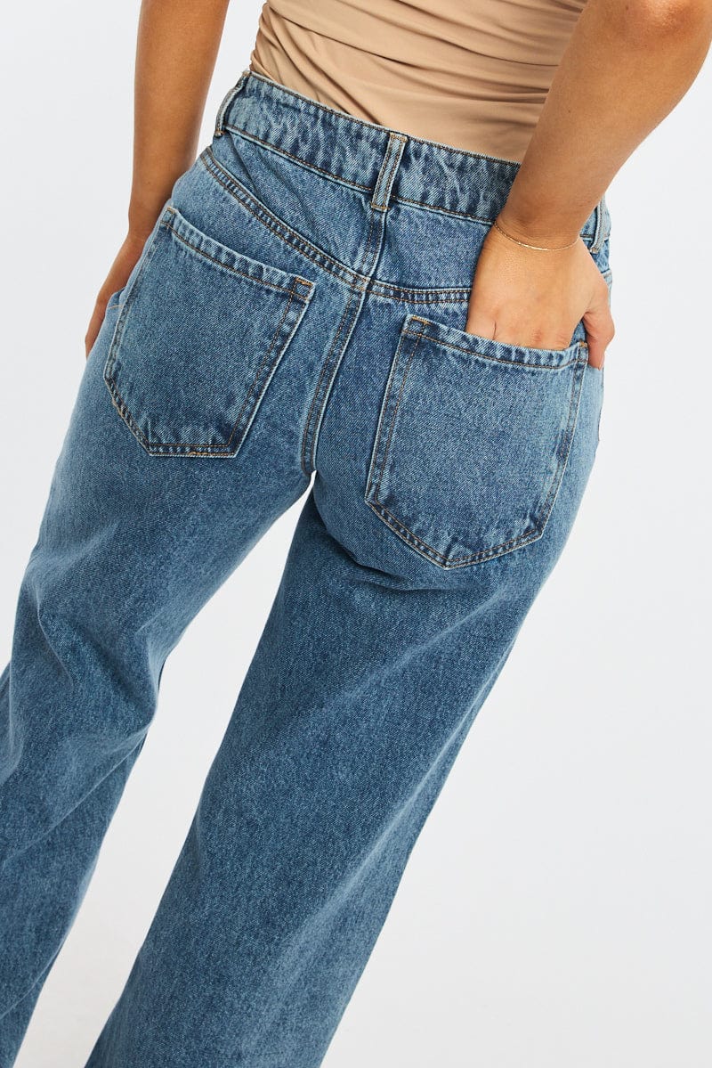 Denim Baggy Jeans Low Rise for Ally Fashion