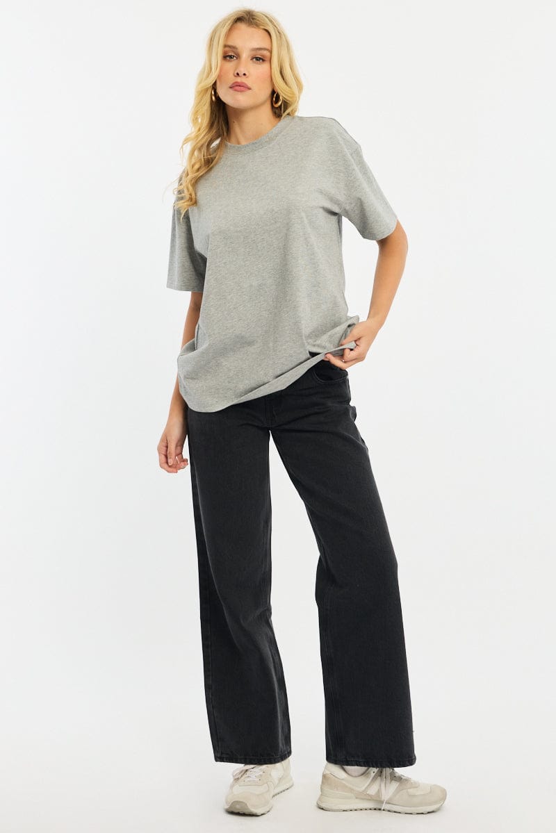 Black Baggy Jeans Low Rise for Ally Fashion