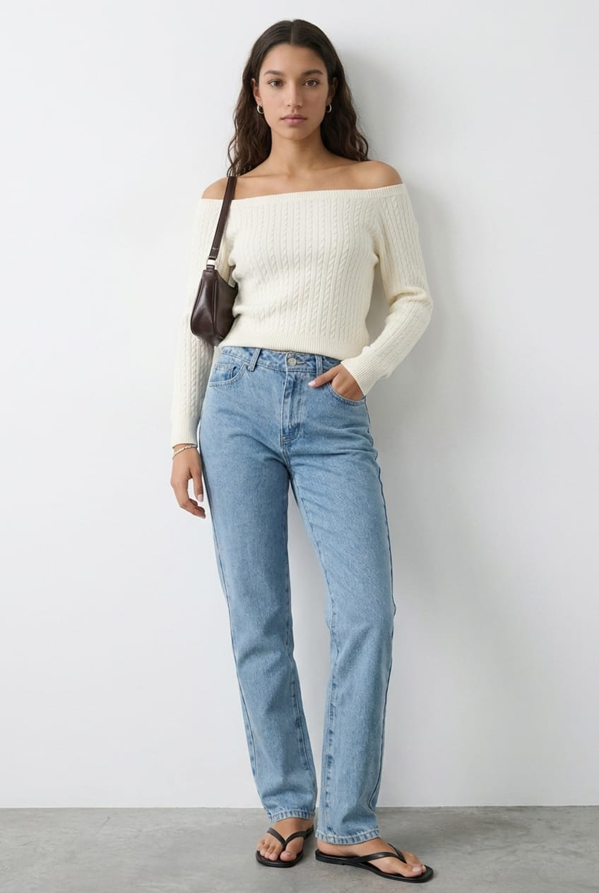 Denim Boyfriend Jean Straight-Leg from Ally Fashion