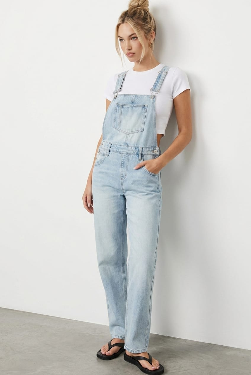 Denim Overall Long Straight Leg for Ally Fashion