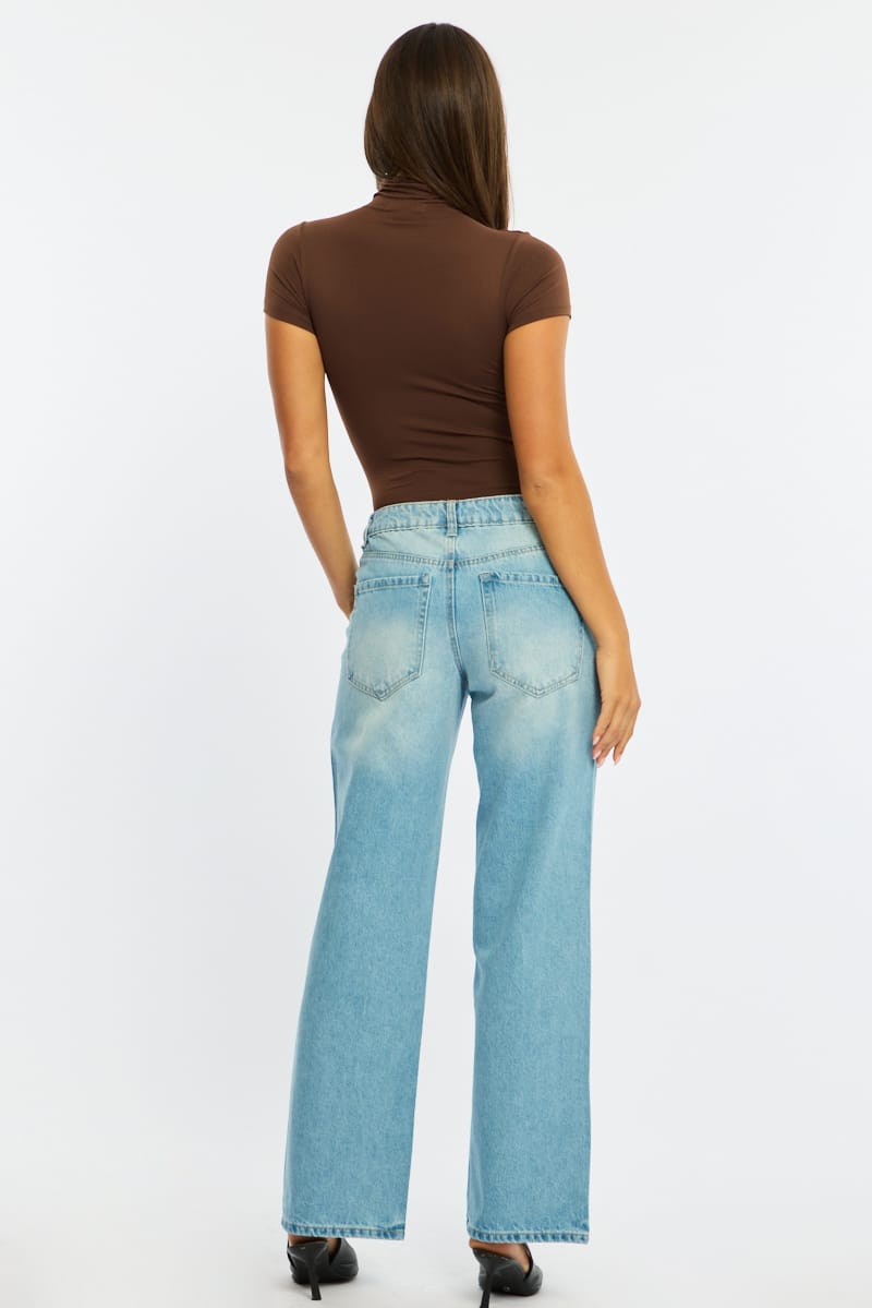 Denim Baggy Jeans Mid Rise for Ally Fashion