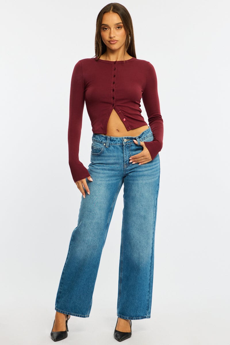 Denim Baggy Jeans Mid Rise for Ally Fashion