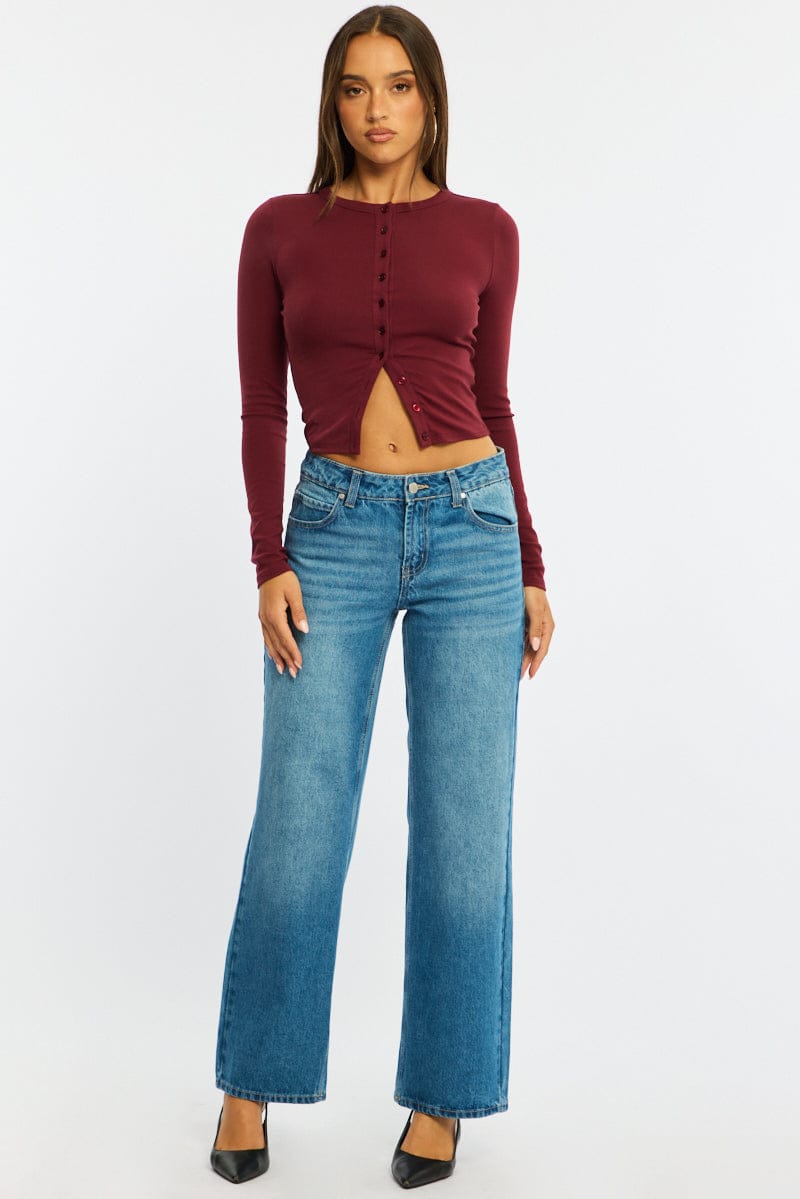 Denim Baggy Jeans Mid Rise for Ally Fashion