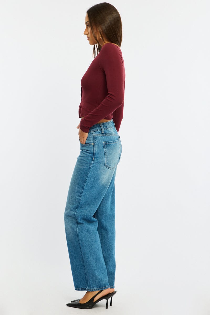 Denim Baggy Jeans Mid Rise for Ally Fashion