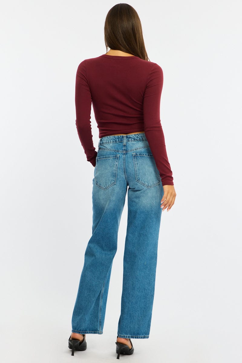 Denim Baggy Jeans Mid Rise for Ally Fashion