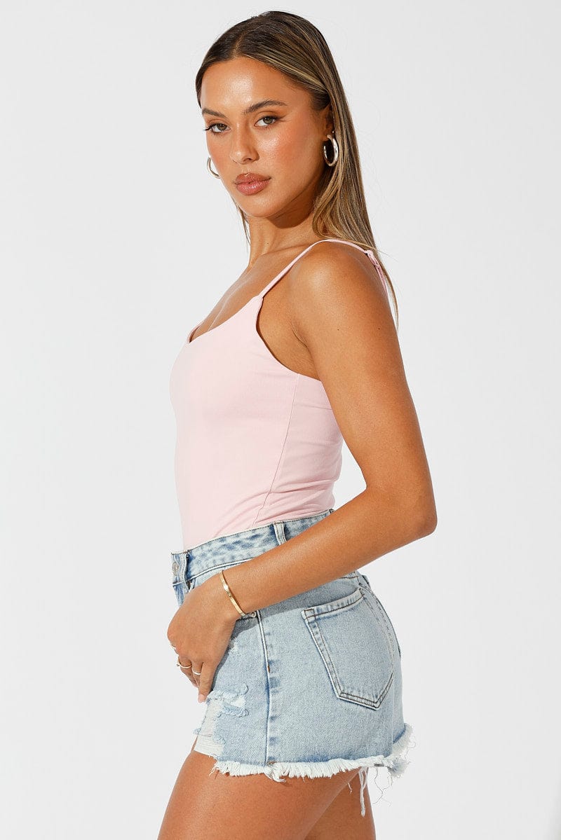 Denim Ripped Denim Short Mid Rise for Ally Fashion