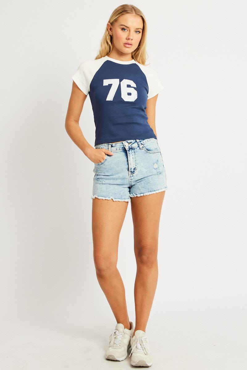 Denim Skinny Short Mid Rise for Ally Fashion