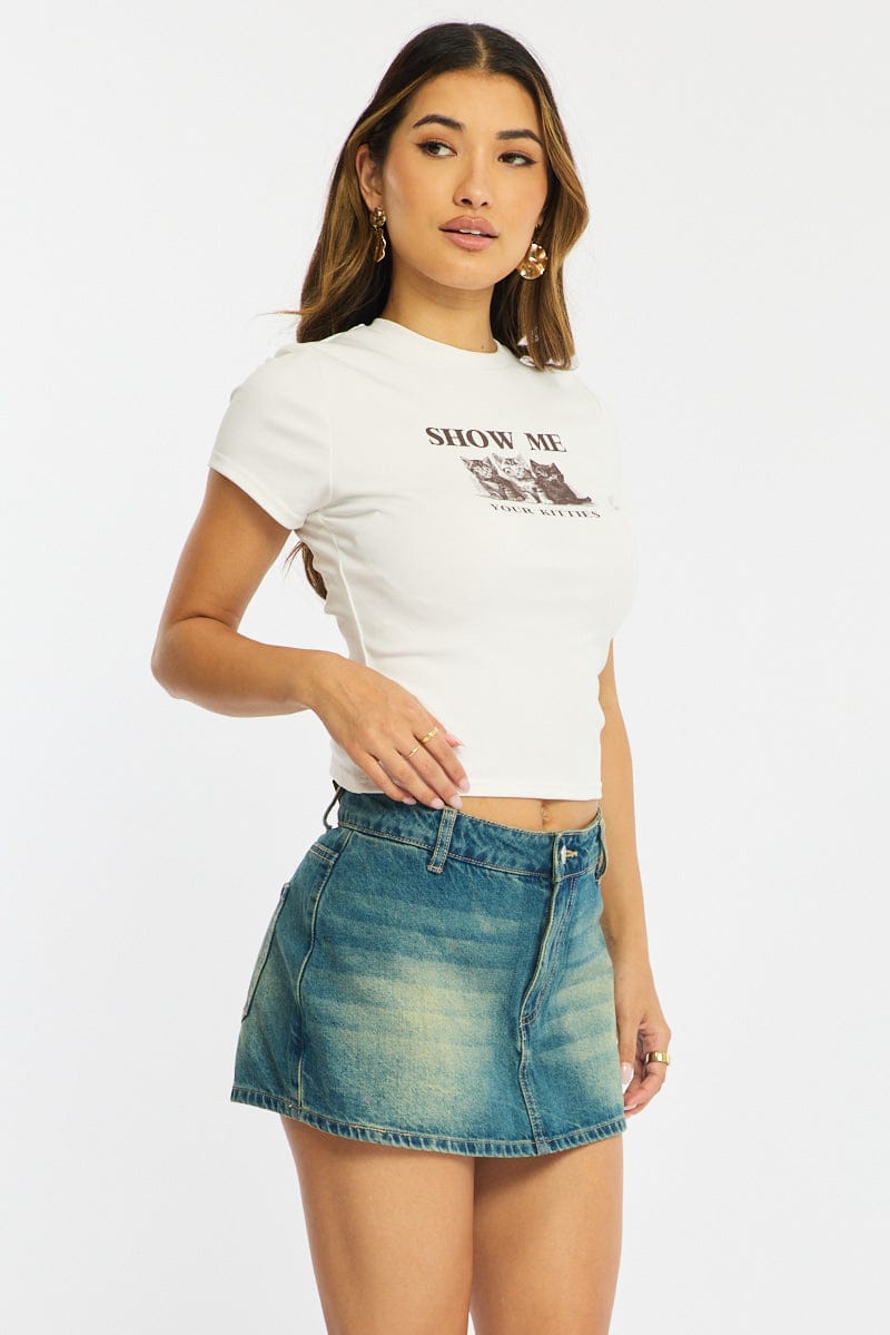 Denim Skorts Low Rise for Ally Fashion