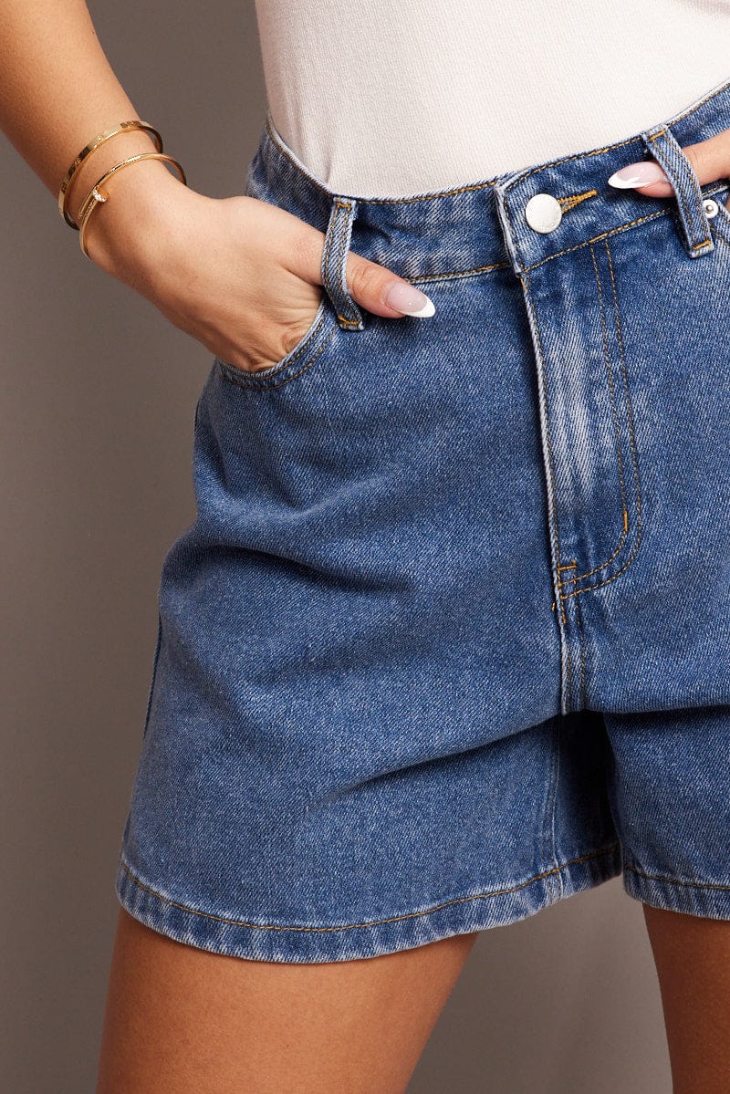 Denim Mom Denim Short High Rise for Ally Fashion