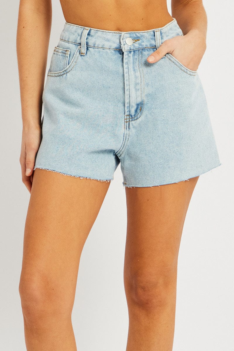 Denim Relaxed Short High Rise for Ally Fashion