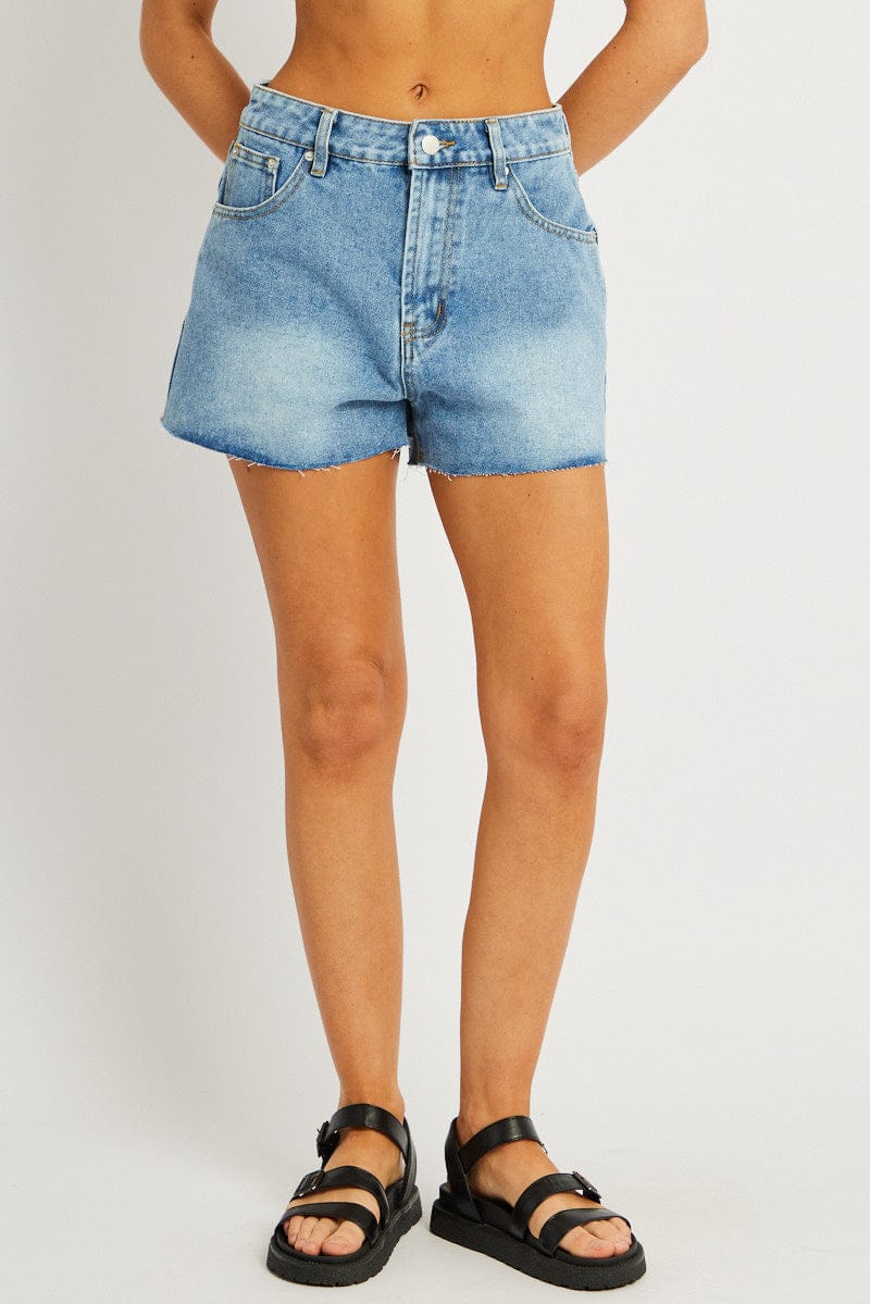 Denim Relaxed Short High Rise for Ally Fashion