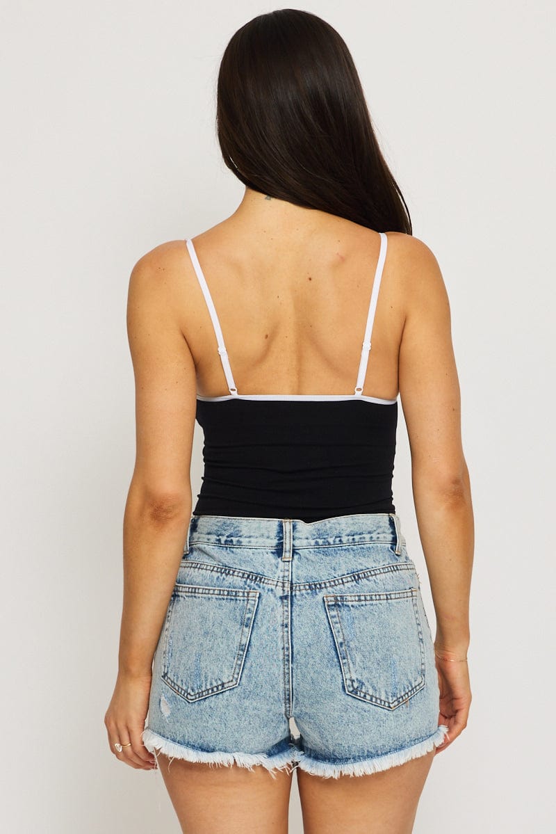 Denim Relaxed Shorts Mid Rise from Ally Fashion