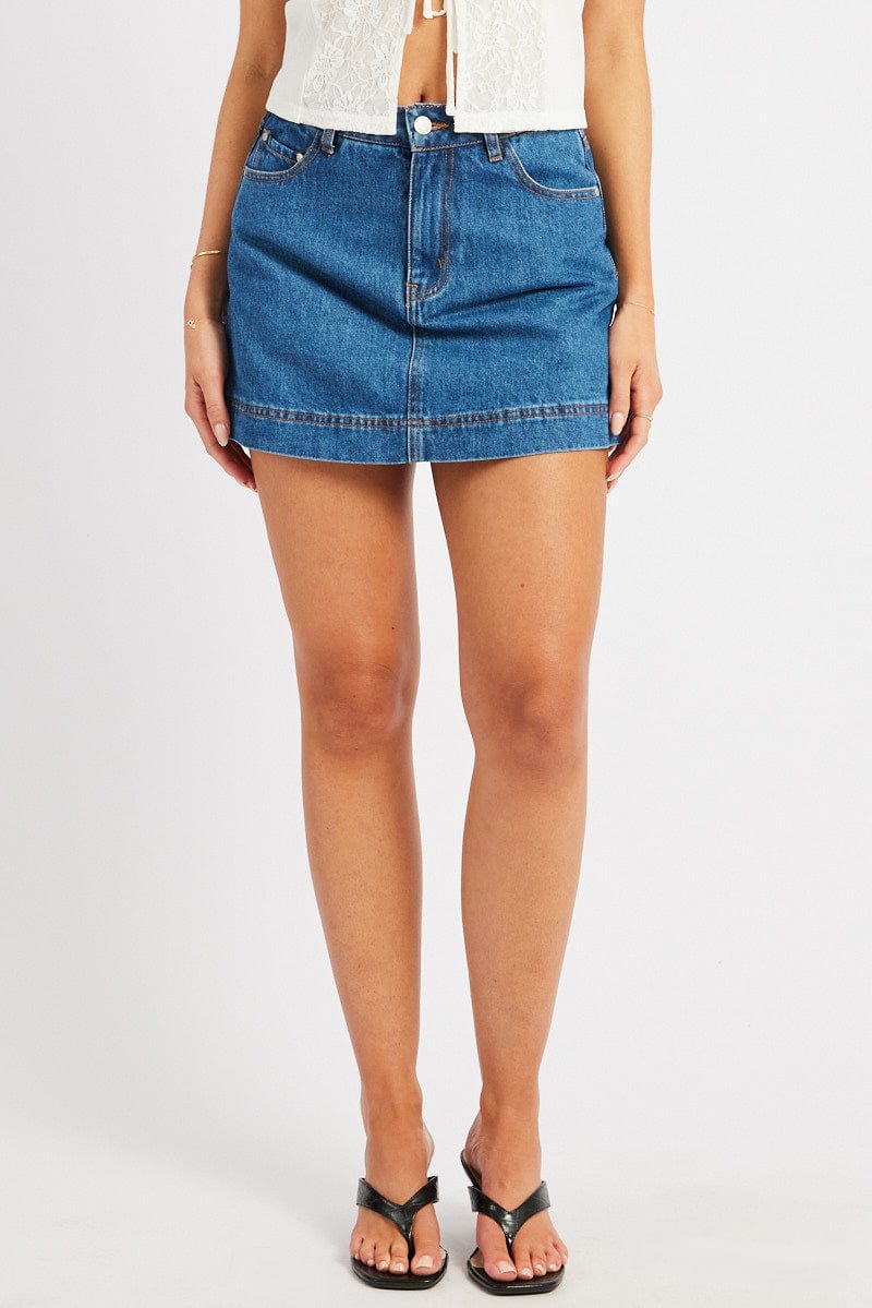 Denim Skort High Rise for Ally Fashion