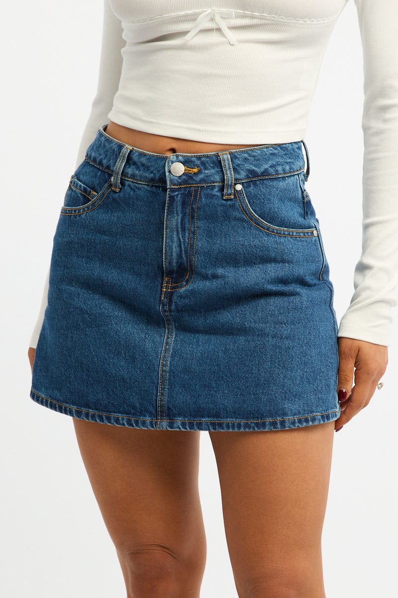 Denim Skorts High Rise for Ally Fashion
