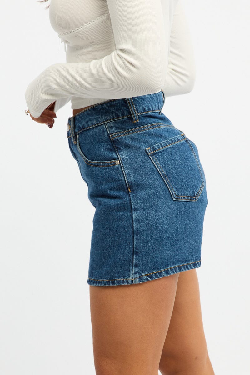 Denim Skorts High Rise for Ally Fashion