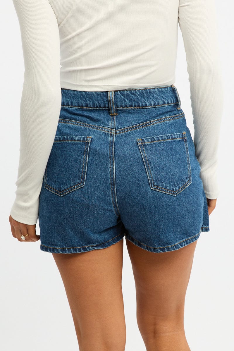 Denim Skorts High Rise for Ally Fashion