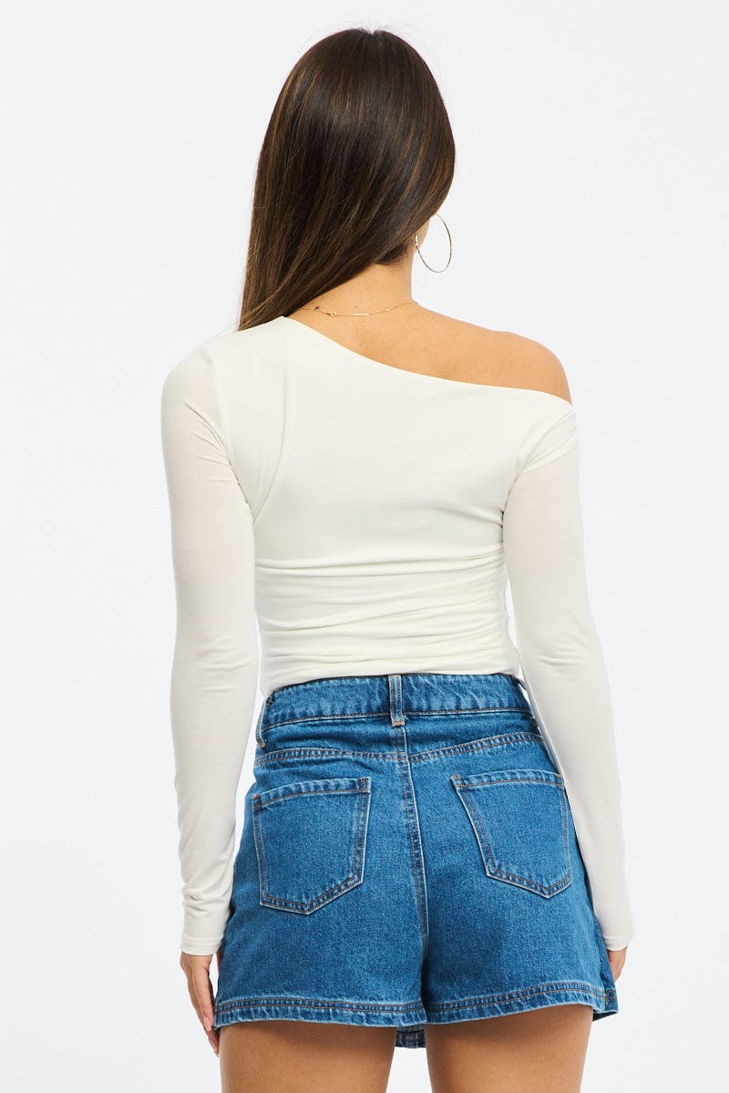 Denim Mini Skorts High Rise for Ally Fashion
