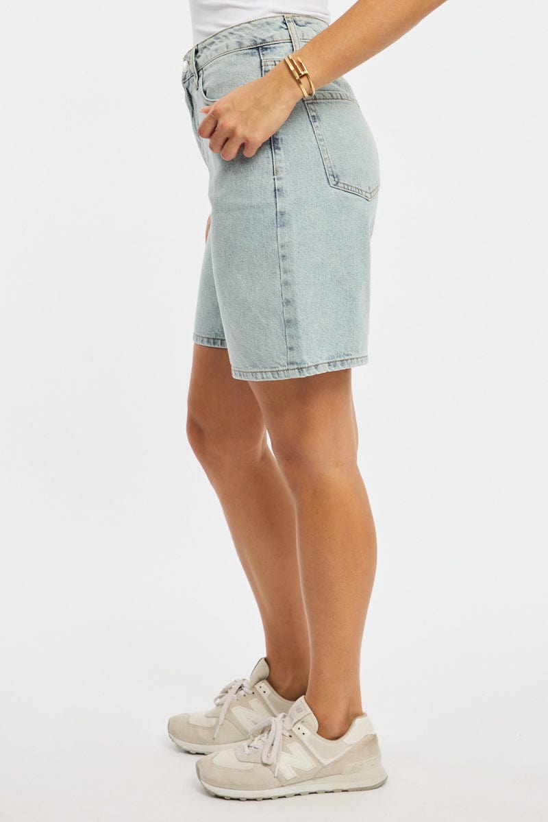 Denim Bermuda Jorts Mid Rise for Ally Fashion