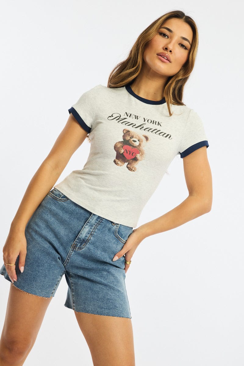 Denim Burmuda Shorts Mid Rise for Ally Fashion
