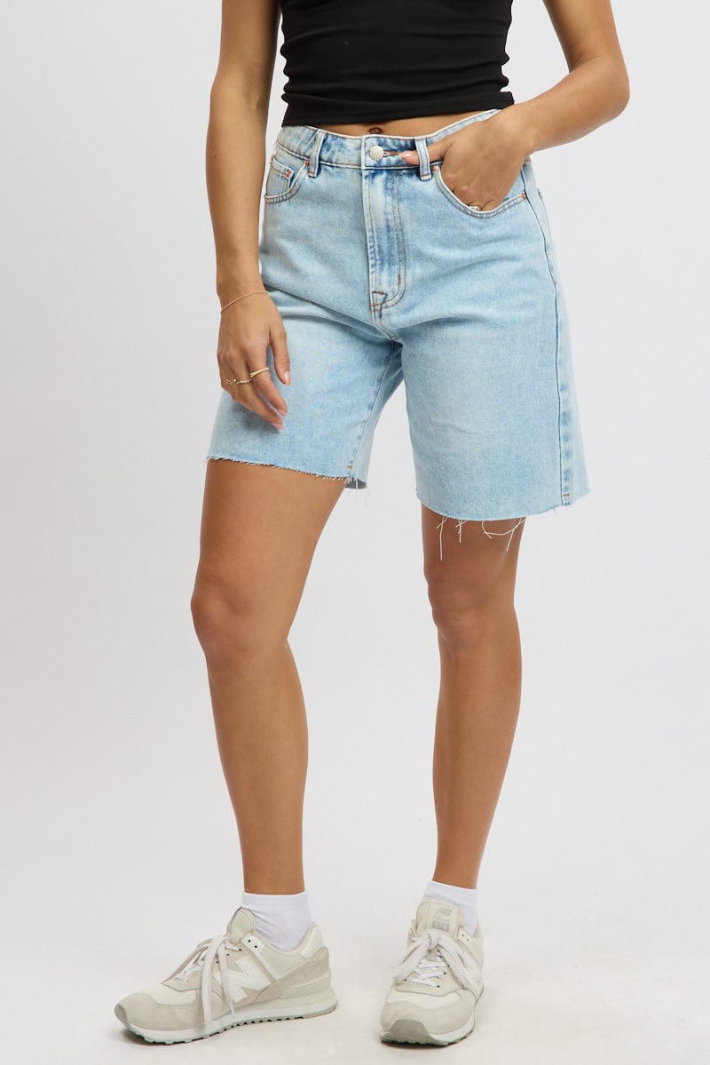 Denim Jorts Mid Rise for Ally Fashion