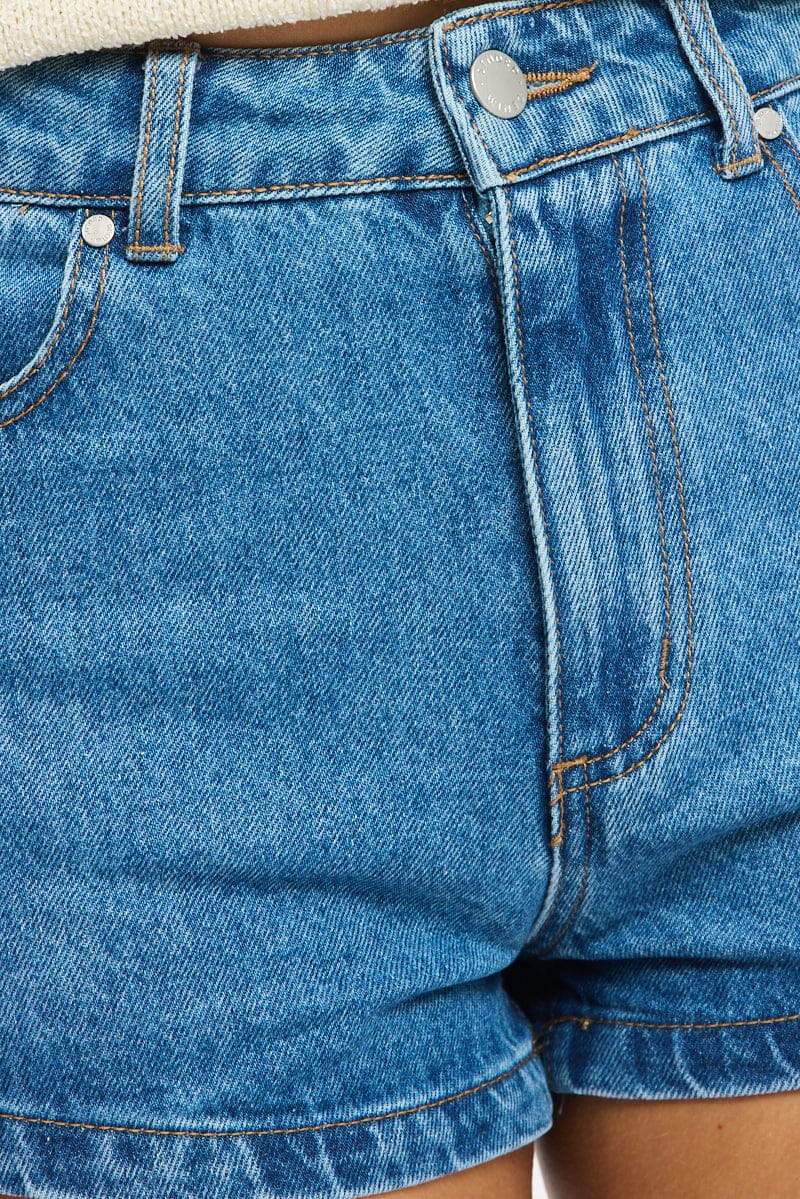 Denim Mini Shorts Low Rise for Ally Fashion