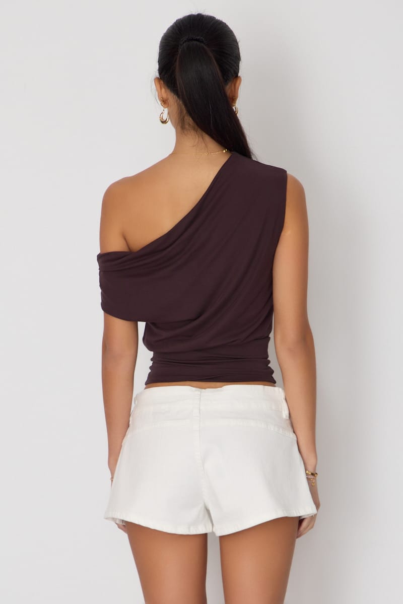 White Micro Shorts Low Rise Outpocket Stretch for Ally Fashion