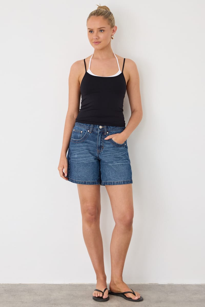 Denim 90s Jorts Low Rise Longline Shorts for Ally Fashion