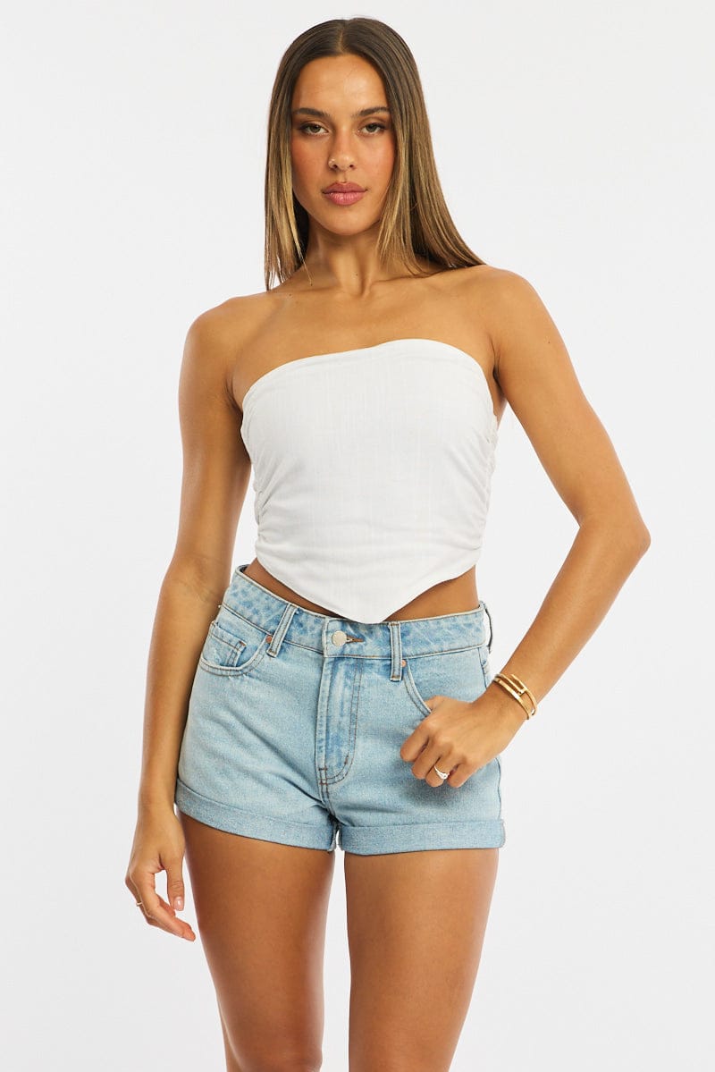 Denim Relaxed Shorts Mid Rise for Ally Fashion