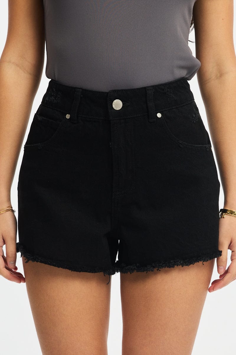 Denim Relaxed Shorts Mid Rise for Ally Fashion